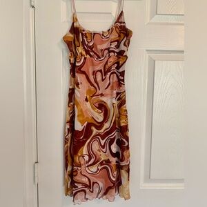 Ultra flirt marble print y2k body con dress